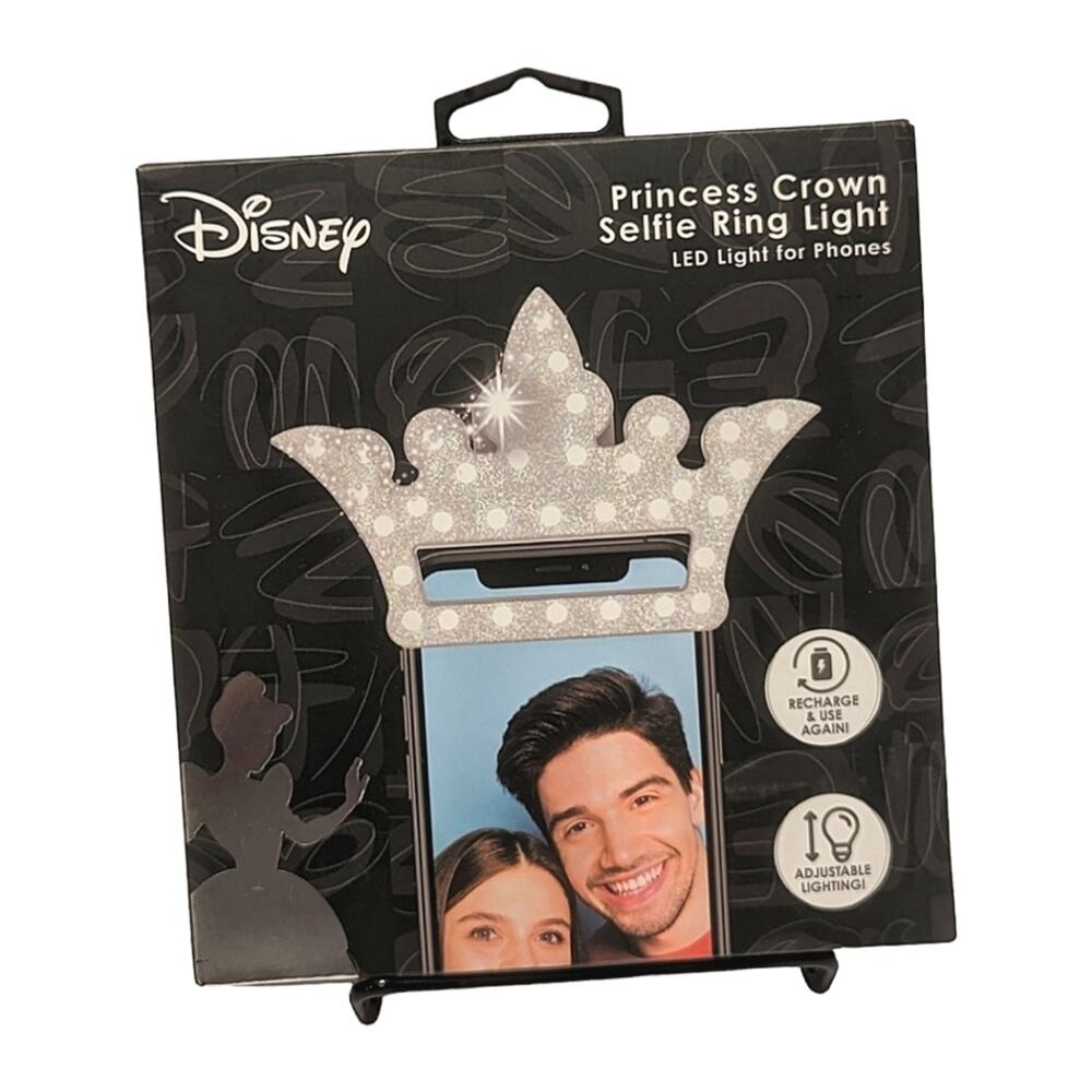 DISNEY - Crown - Selfie - Ring Light for Your Cell Phone - Be the Princess - NIB